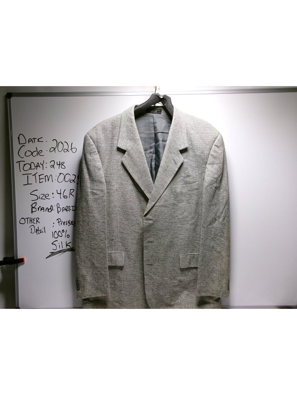 Barrington Mens Silk Sport Coat Blazer Size 46R - Picture 6 of 7